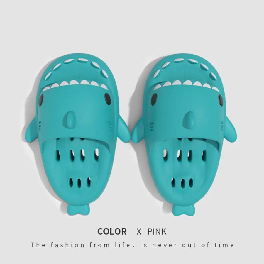 Shark Slides for Women-Quick Drying Pool Sandals